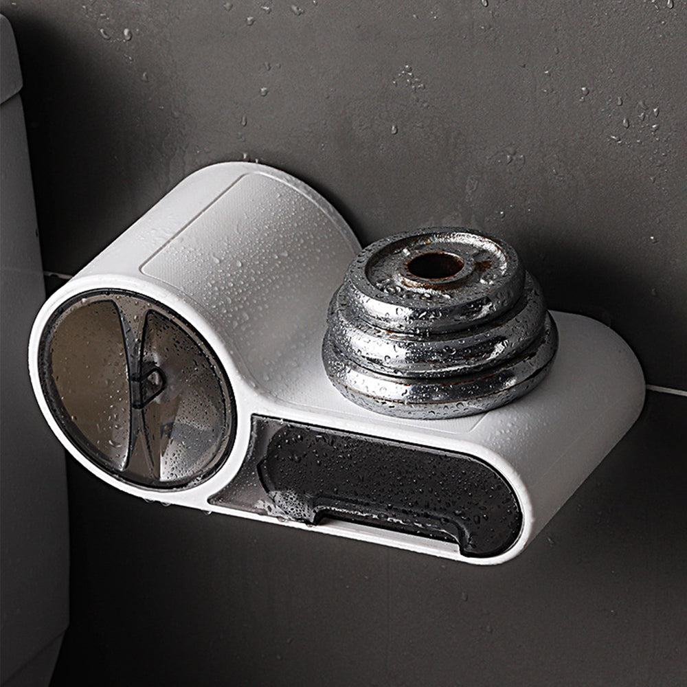 Toilet Roll Holder with Waterproof Wall Shelf