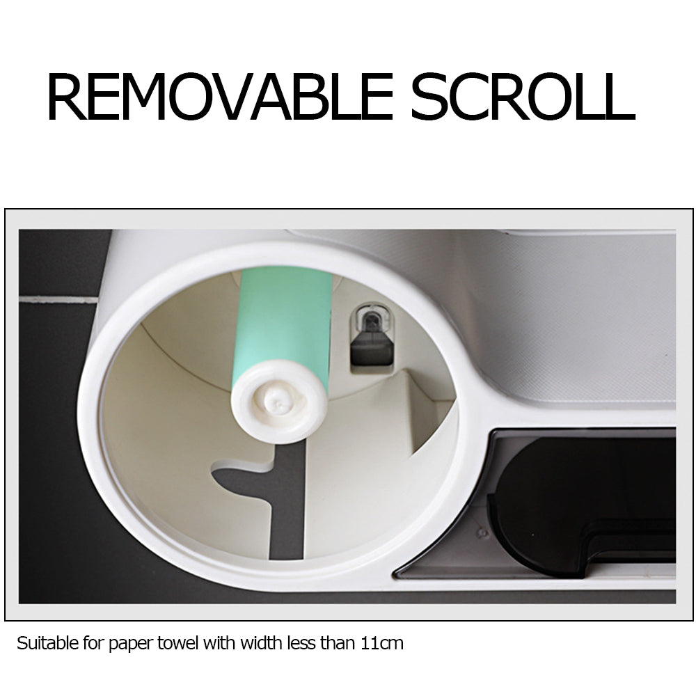 Toilet Roll Holder with Waterproof Wall Shelf