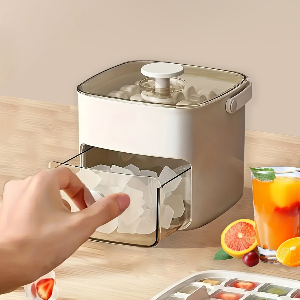 Ice Maker Tray with Storage Large Capacity