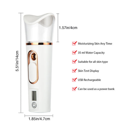 Facial Steamer | Portable Hydrating Mist Device for Skincare