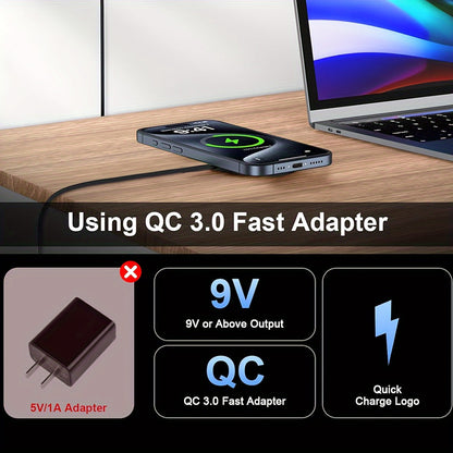 Wireless Magnetic Phone Charger with USB Cable
