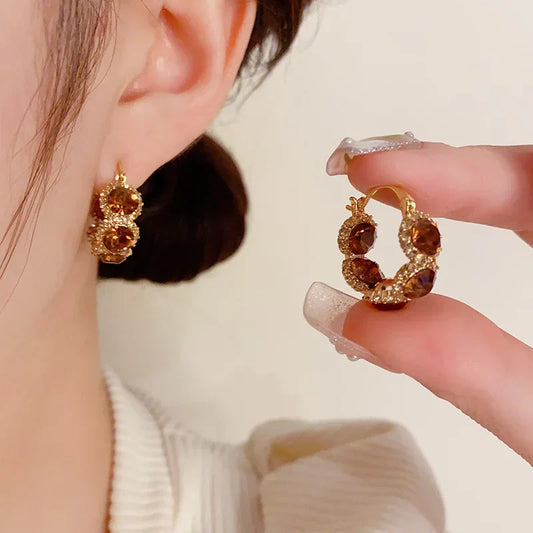 French Vintage Genuine Gold-Plated Earrings