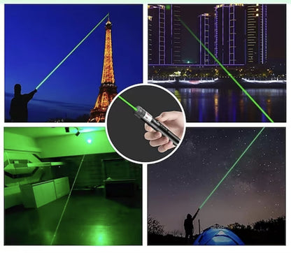 Laser Pointer Rechargeable Green USB Metal Pen