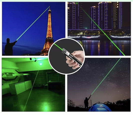 Laser Pointer Rechargeable Green USB Metal Pen
