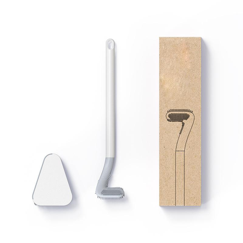 Toilet Brush with Silicone Head and Holder