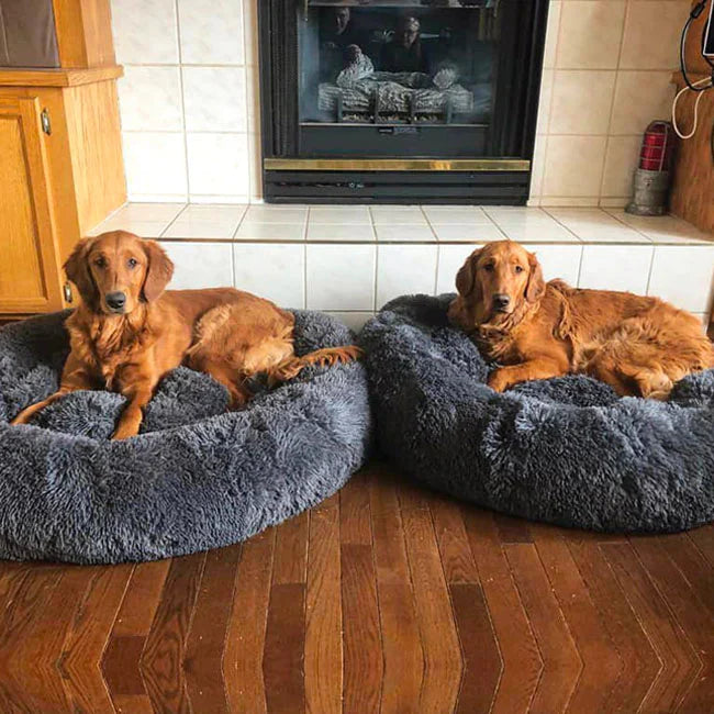 Dog Bed Orthopaedic Plush Round Calming Nest