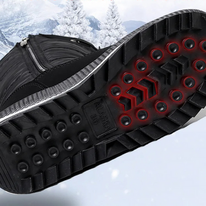 Waterproof Winter Boots with Side Zip Grip
