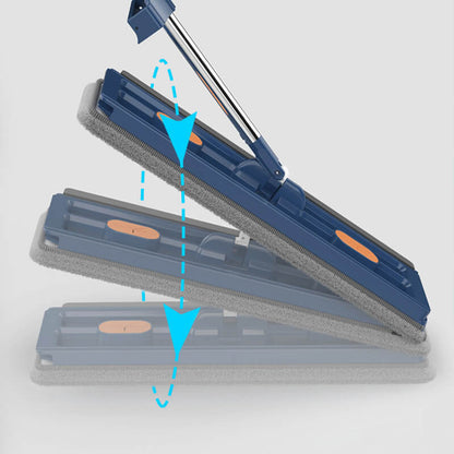 Floor Mop with Microfibre Pads and Swivel Head