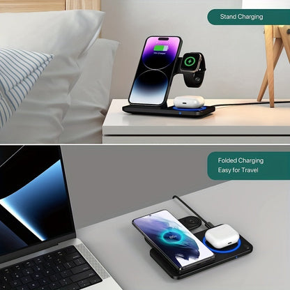 Wireless Charging Dock for Phone Watch Earbuds