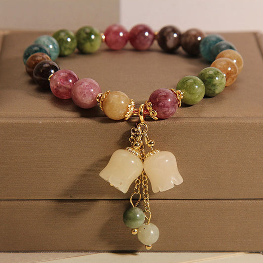 Natural colored tourmaline bracelet
