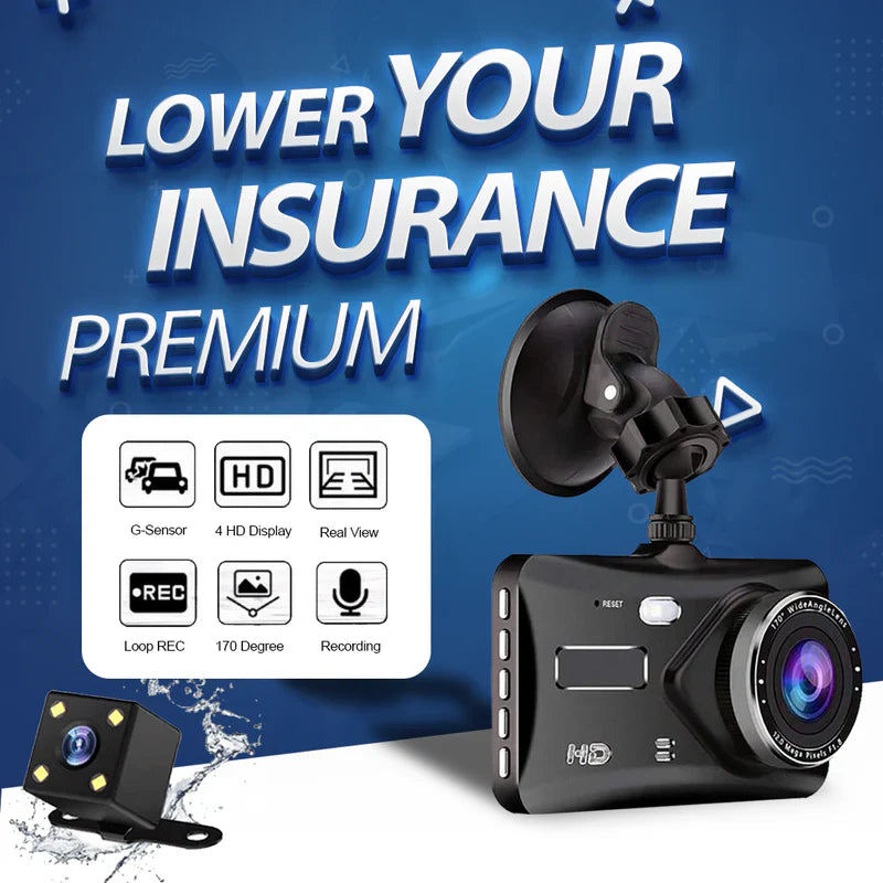 Dash Cam Front Rear Car Camera Night Vision