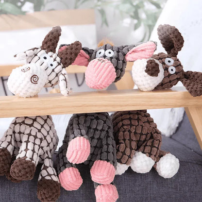 Dog Toy Plush Chew Set for Aggressive Play