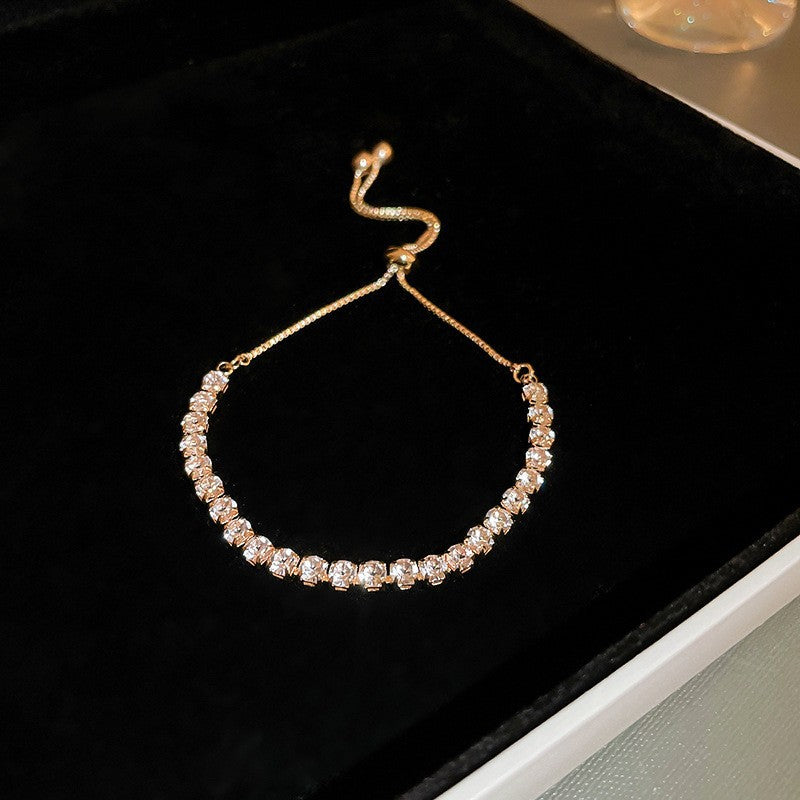 Moissanite Bracelet - Comes in a beautiful gift box - Adjustable length