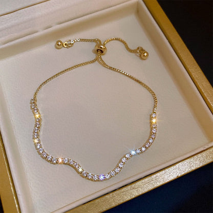 Moissanite Bracelet - Comes in a beautiful gift box - Adjustable length