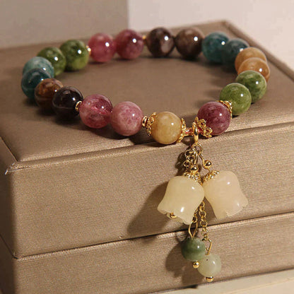 Natural colored tourmaline bracelet
