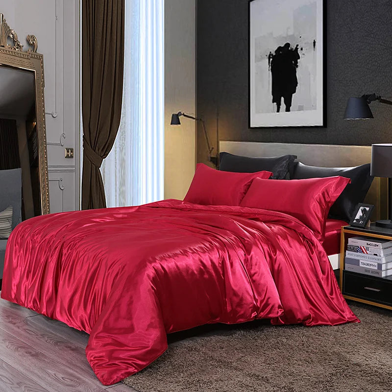 25 Momme Luxury Pure Mulberry Silk Bedding Set med 4 sängkläder