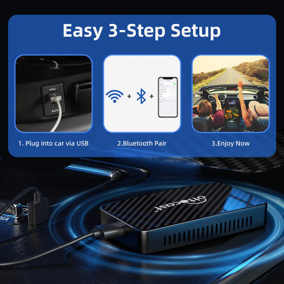 Play2Video Pro Wireless CarPlay/Android Auto Box with Netflix, YouTube, and IPTV
