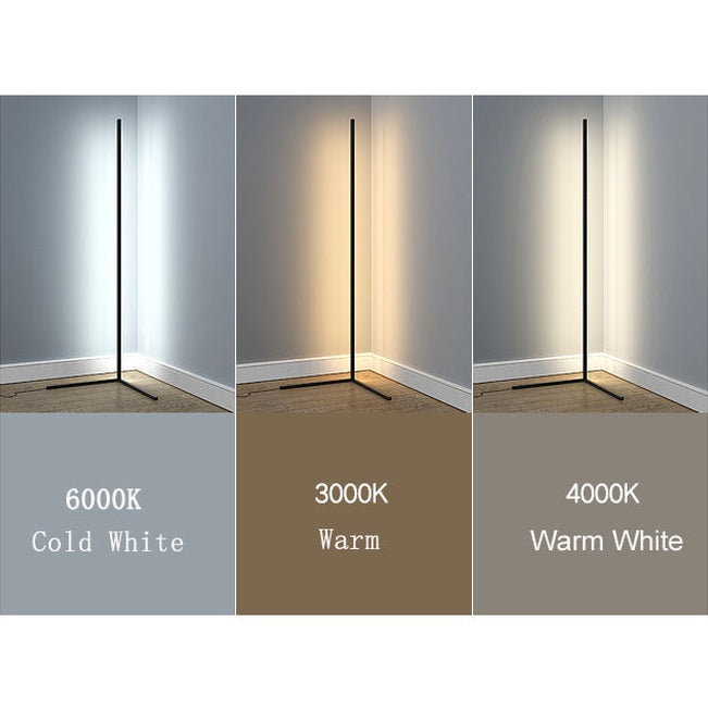 Modern LED Aluminum Corner Floor Lamp