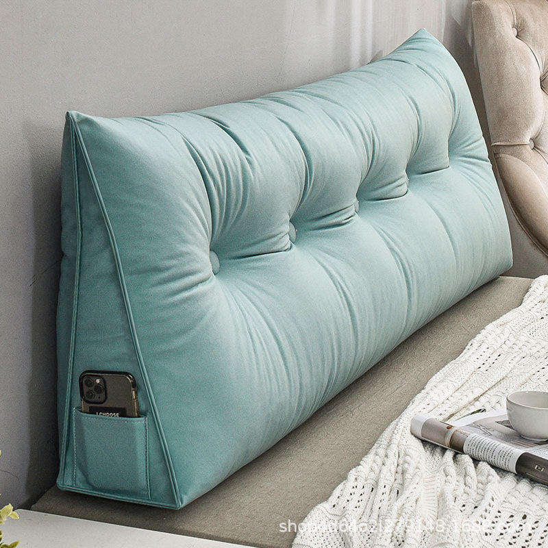 Wedge Backrest Cushion with Phone Pocket