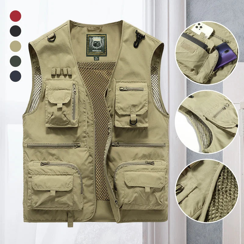 Breathable Cargo Vest för Varma Dagar