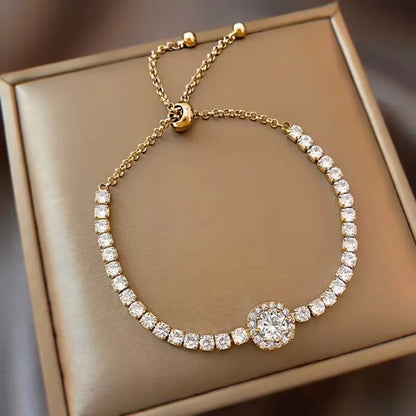 Moissanite Bracelet - Comes in a beautiful gift box - Adjustable length