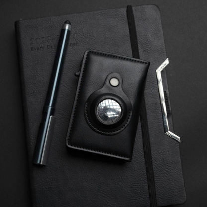 Leather Wallet with AirTag and RFID Blocker