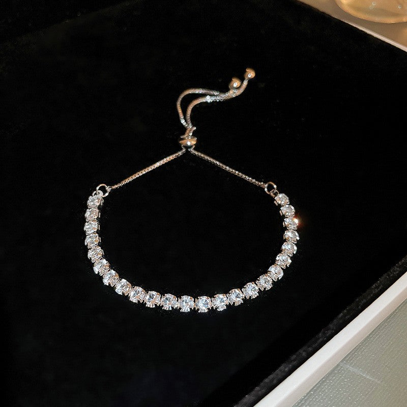 Moissanite Bracelet - Comes in a beautiful gift box - Adjustable length