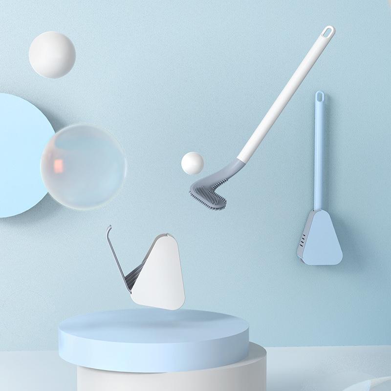 Toilet Brush with Silicone Head and Holder
