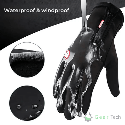 Heated Thermal Waterproof Winter Gloves Black