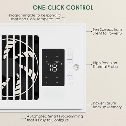 Floor Vent Fan Booster with Remote Control