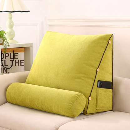 Back Support Cushion with Removable Neck Roll