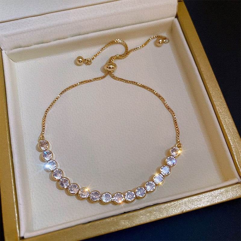 Moissanite Bracelet - Comes in a beautiful gift box - Adjustable length