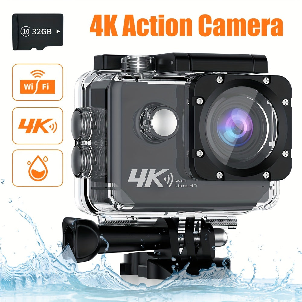 Action Camera 4K Waterproof with WiFi Control