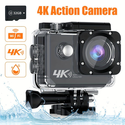 Action Camera 4K Waterproof with WiFi Control