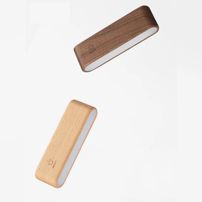 Solid Walnut/Elm Magnetic Wall Lamp with 360° Rotation & Rechargeable Battery