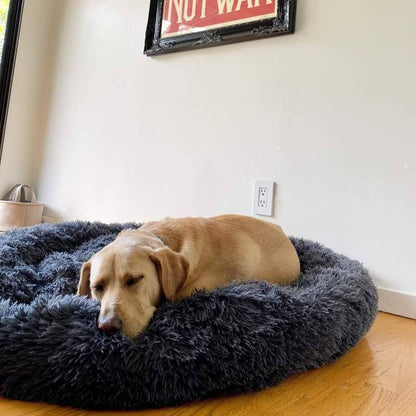 Dog Bed Orthopaedic Plush Round Calming Nest