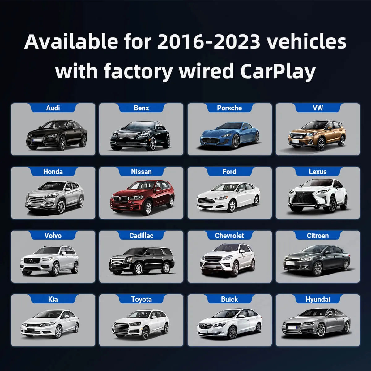 Play2Video Pro Wireless CarPlay/Android Auto Box with Netflix, YouTube, and IPTV