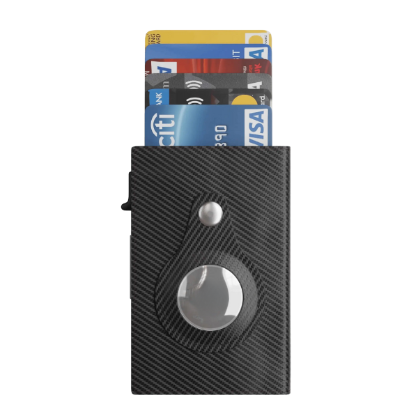 Leather Wallet with AirTag and RFID Blocker