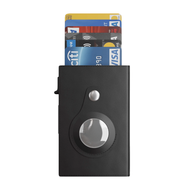 Leather Wallet with AirTag and RFID Blocker