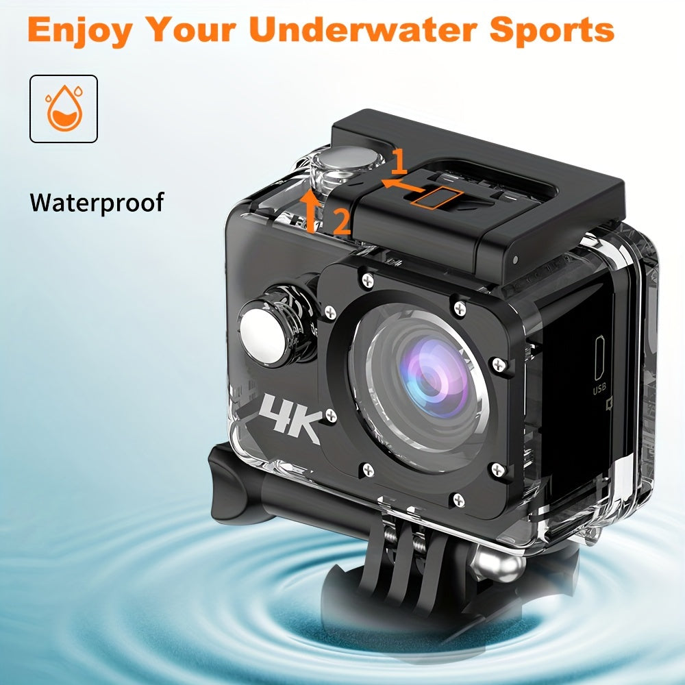 Action Camera 4K Waterproof with WiFi Control