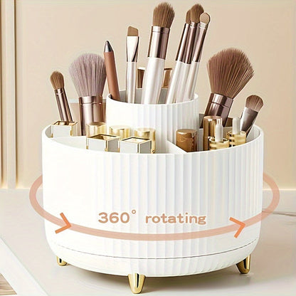 Makeup Organizer Black Rotating Plastic Storage