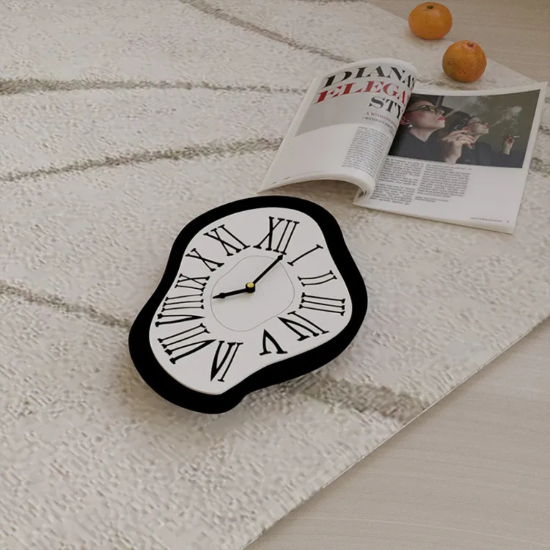 Wall Clock Modern Roman Numerals Art Style
