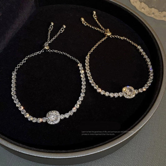 Moissanite Bracelet - Comes in a beautiful gift box - Adjustable length