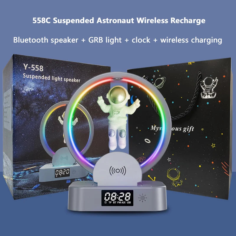 Astronaut Bluetooth-Högtalare med Levitation & RGB-Lampa