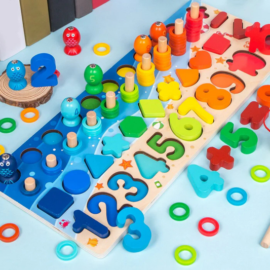Educational Wooden Toys Montessori Puzzle Board