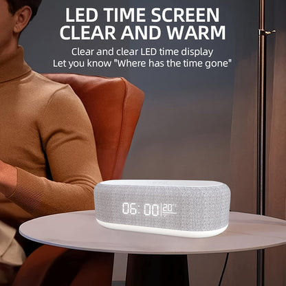 Wireless Charger Alarm Clock with Night Light
