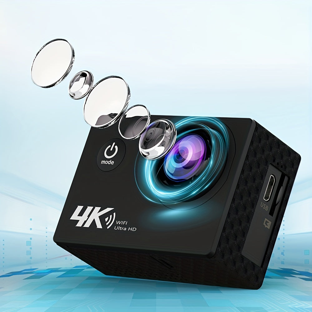 Action Camera 4K Waterproof with WiFi Control
