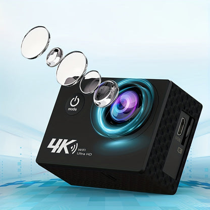 Action Camera 4K Waterproof with WiFi Control