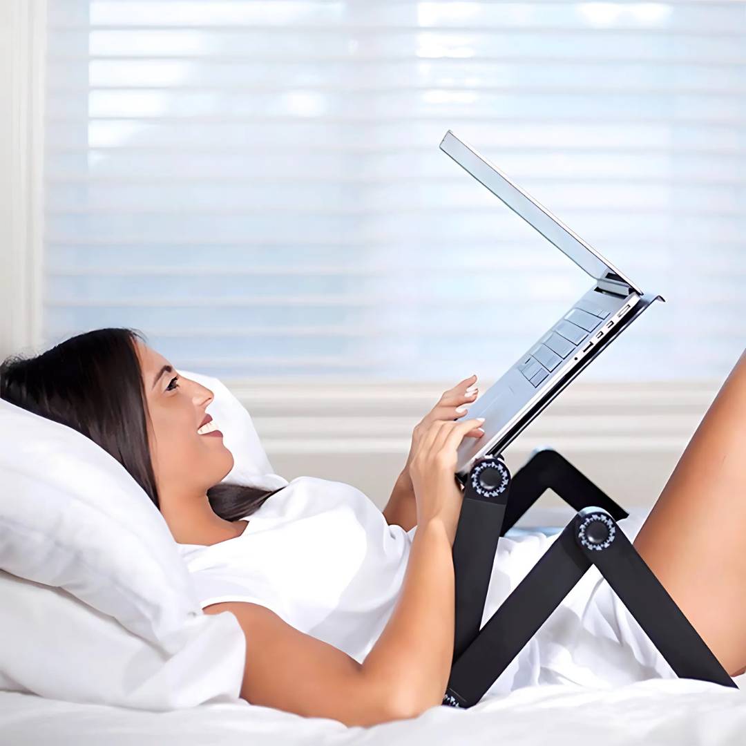 Laptop Stand Adjustable Aluminum Ergonomic Desk Tray