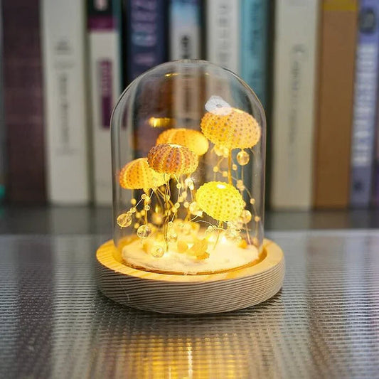 Glass Table Lamp with Soft Ambient Light